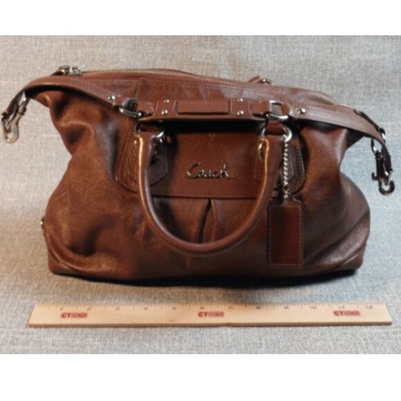 Coach Signature Soft Leather Handbag - Picture 1 of 7